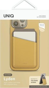 Podstawka Uniq UNIQ Lyden DS magnetyczny portfel RFID i stojak na telefon żółto-szary/canary yellow-flint grey 7