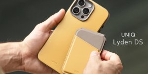 Podstawka Uniq UNIQ Lyden DS magnetyczny portfel RFID i stojak na telefon żółto-szary/canary yellow-flint grey 8