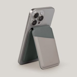 Podstawka Uniq Lyden DS magnetyczny portfel RFID i stojak na telefon szaro-czarny/charcoal grey-black 8