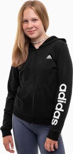 Adidas Bluza dla dzieci adidas Essentials Linear Logo Full-Zip Hoodie czarna IC3584 164cm 1