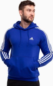 Adidas Bluza męska adidas Essentials Fleece 3-Stripes Hoodie niebieska IJ8934 XL 1