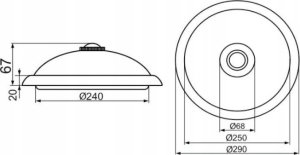 Lampa sufitowa Energizer ORNO ZONDA LED 16W WHITE PC LAMP WHITE PIR MOTION SENSOR 11