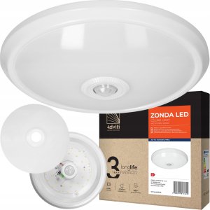 Lampa sufitowa Energizer ORNO ZONDA LED 16W WHITE PC LAMP WHITE PIR MOTION SENSOR 8