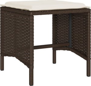 vidaXL vidaXL 6-cz. zestaw wypoczynkowy do ogrodu, z poduszkami, brązowy 4