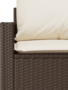 vidaXL vidaXL 6-cz. zestaw wypoczynkowy do ogrodu, z poduszkami, brązowy 8