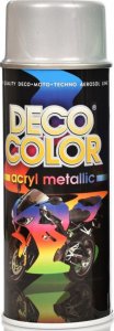 DECO COLOR Srebrny metalik farba w sprayu akryl metalic silver 400ml 1