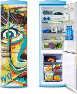 Lodówka VestFrost VESTFROST VR-FB373-2E1BU niebieska chłodziarko zamrażarka Retro 2