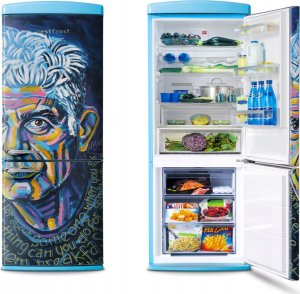 Lodówka VestFrost VESTFROST VR-FB373-2E1BU niebieska chłodziarko zamrażarka Retro 3