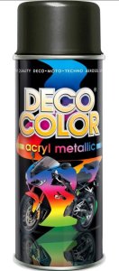 DECO COLOR Czarny metalik farba w sprayu akryl metallic black 400ml 1