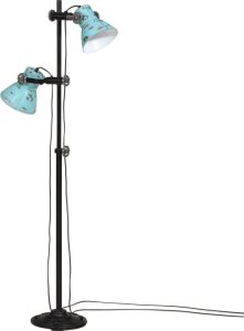 Lampa podłogowa vidaXL Lampa stojąca, 25 W, postarzany niebieski, 25x25x90/160 cm, E27 2