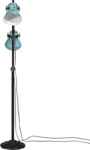 Lampa podłogowa vidaXL Lampa stojąca, 25 W, postarzany niebieski, 25x25x90/160 cm, E27 3