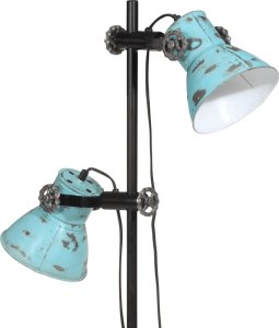 Lampa podłogowa vidaXL Lampa stojąca, 25 W, postarzany niebieski, 25x25x90/160 cm, E27 9