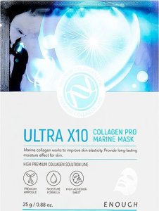 Enough Enough Maski z kolagenem Ultra X10 Collagen Pro Marine - 10 sztuk 1