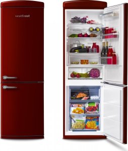 Lodówka VestFrost VESTFROST VR-FB373-2E1BR Bordowa chłodziarko zamrażarka Retro 3