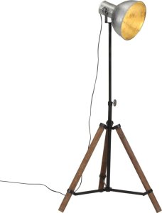 Lampa podłogowa vidaXL Lampa stojąca, 25 W, srebro vintage, 75x75x90-150 cm, E27 1