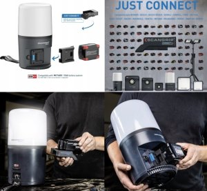 Scangrip Nieoślepiająca akumulatorowa lampa robocza 360 stopni 6000 lm AREA 6 CONNECT 03.6108C 5