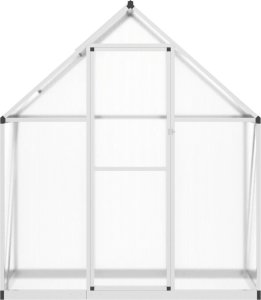 vidaXL Szklarnia z ramą podstawy, srebrna, 169x58x195 cm, aluminium 3