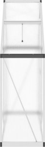 vidaXL Szklarnia z ramą podstawy, srebrna, 169x58x195 cm, aluminium 4