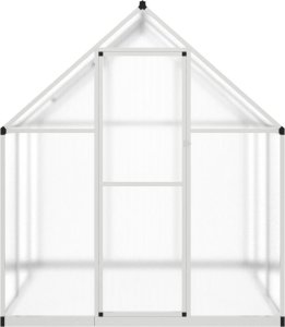 vidaXL vidaXL Szklarnia z ramą podstawy, srebrna, 169x169x195 cm, aluminium 3