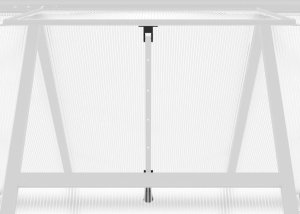 vidaXL vidaXL Szklarnia z ramą podstawy, srebrna, 169x169x195 cm, aluminium 9