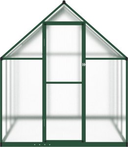 vidaXL vidaXL Szklarnia z ramą podstawy, zielona, 224x169x195 cm, aluminium 3