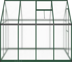 vidaXL vidaXL Szklarnia z ramą podstawy, zielona, 224x169x195 cm, aluminium 4