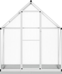 vidaXL vidaXL Szklarnia z ramą podstawy, srebrna, 169x58x202 cm, aluminium 3
