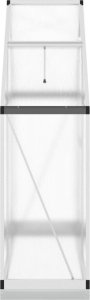 vidaXL vidaXL Szklarnia z ramą podstawy, srebrna, 169x58x202 cm, aluminium 4