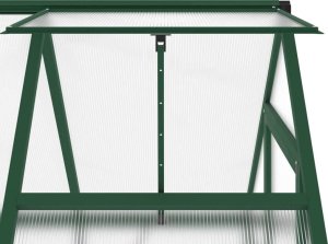 vidaXL vidaXL Szklarnia z ramą podstawy, zielona, 169x114x195 cm, aluminium 9