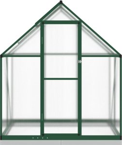 vidaXL vidaXL Szklarnia z ramą podstawy, zielona, 169x114x202 cm, aluminium 3