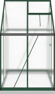 vidaXL vidaXL Szklarnia z ramą podstawy, zielona, 169x114x202 cm, aluminium 4