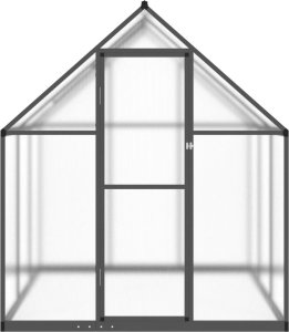 vidaXL vidaXL Szklarnia z ramą podstawy, antracyt, 169x169x195 cm, aluminium 3