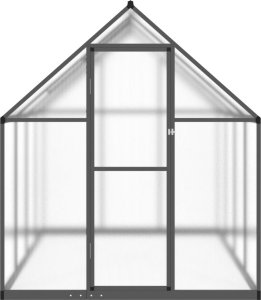 vidaXL vidaXL Szklarnia z ramą, antracytowa, 224x169x195 cm, aluminiowa 3