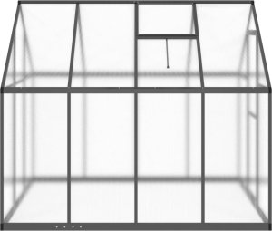 vidaXL vidaXL Szklarnia z ramą, antracytowa, 224x169x195 cm, aluminiowa 4