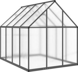 vidaXL vidaXL Szklarnia z ramą, antracytowa, 224x169x195 cm, aluminiowa 5