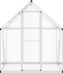 vidaXL vidaXL Szklarnia z ramą podstawy, srebrna, 169x114x195 cm, aluminium 3