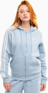 Adidas Bluza damska adidas Essentials 3-Stripes Full-Zip Fleece błękitna IR6076 XL 1