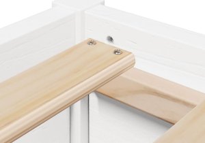 vidaXL Rama łóżka, biała, 75x190 cm, lite drewno sosnowe 5