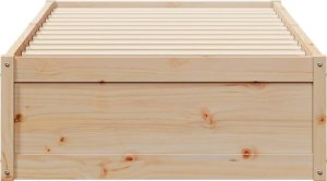 vidaXL Rama łóżka, 75x190 cm, lite drewno sosnowe 4