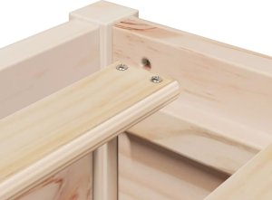 vidaXL Rama łóżka, 75x190 cm, lite drewno sosnowe 7