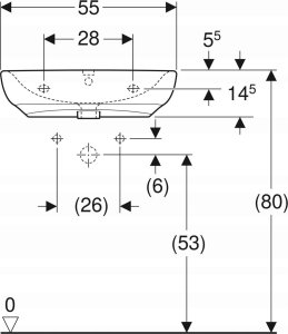 Umywalka Sourcing WASHBASIN GEBERIT SELNOVA 501.461.00.7 4