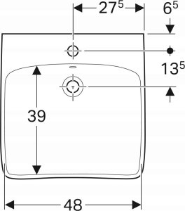 Umywalka Sourcing WASHBASIN GEBERIT SELNOVA 501.461.00.7 5