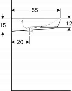 Umywalka Sourcing WASHBASIN GEBERIT SELNOVA 501.461.00.7 6