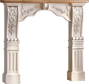 DKD Home Decor Front kominka DKD Home Decor Jodła Drewno MDF 120 x 27 x 110,5 cm 1