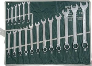 Sourcing ROCKFORCE COMBINATION WRENCH, set, 18 pcs. (8-32mm) -6 angle. 1