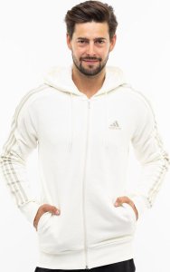 Adidas Bluza męska adidas Essentials French Terry 3-Stripes Full-Zip Hoodie ecru S1373 M 1