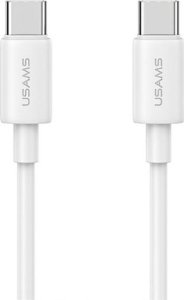 Kabel USB Usams USB-C - USB-C 1 m Biały 1