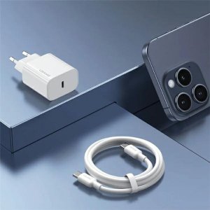 Ładowarka Usams USAMS Ład. siec. 1xUSB-C T65 PD20W PD Fast Charging US-CC226 + kabel USB-C/Lightning US-SJ712 30W biały/white Yi Series OYXLTZ02 6