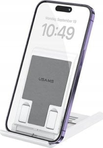 Podstawka Usams USAMS Składany stojak biurkowy na telefon/tablet biały/white ZJ073ZJ02 (US-ZJ073) 1