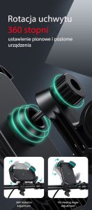 Podstawka Usams USAMS Uchwyt rowerowy US-ZJ078 czarny/black ZJ78ZJ01 8